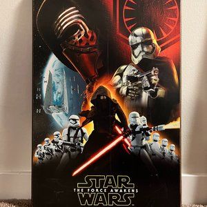 Vintage Star Wars Poster on Quality Wood Iconic characters,Original 1977 Release